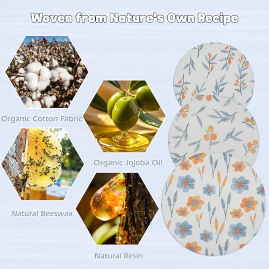 Reusable Beeswax Bowl Covers-3 - Beeswax Food Cover ulasan dan harga