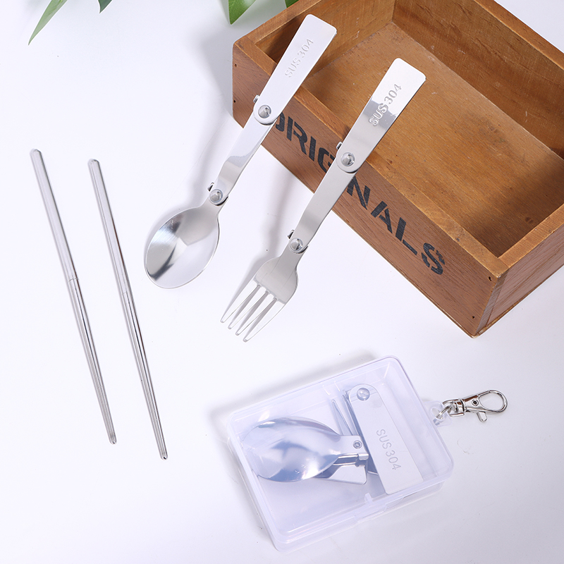 1Pc/3Pcs Stainless Steel Spoon - Bamboo Cutlery Travel ulasan dan harga