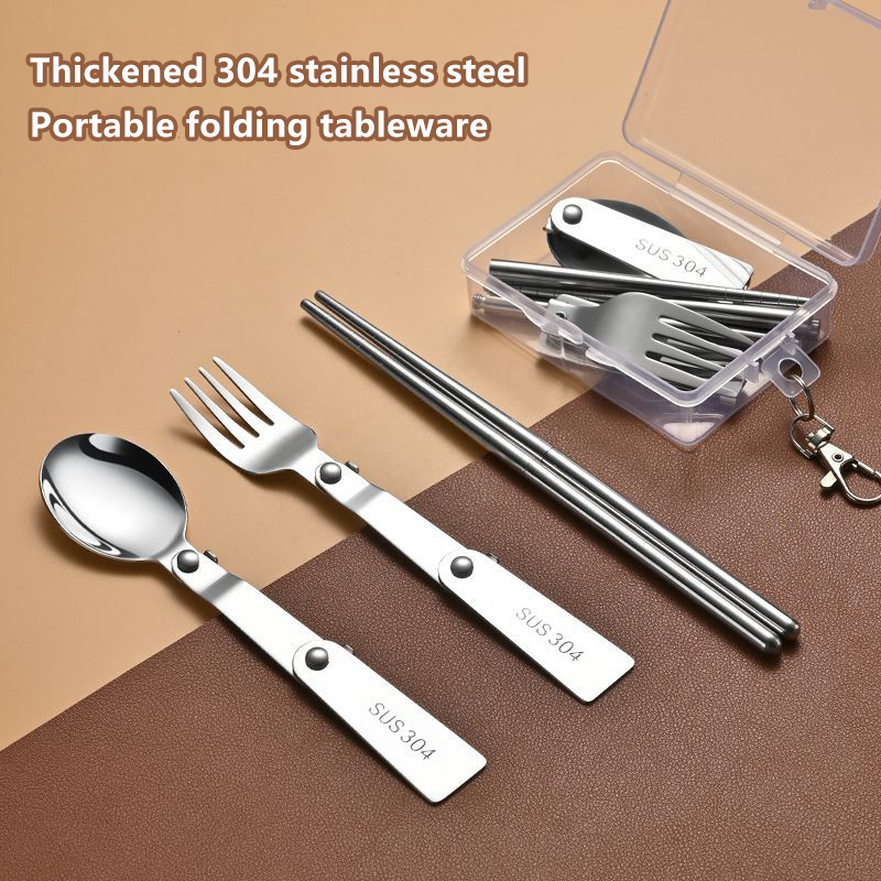 1Pc/3Pcs Stainless Steel Spoon - Bamboo Cutlery Travel ulasan dan harga