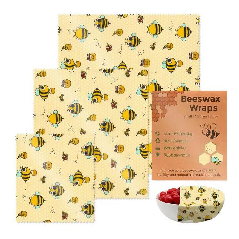 3pcs Reusable Food Fresh Keepi - Beeswax Food Cover ulasan dan harga