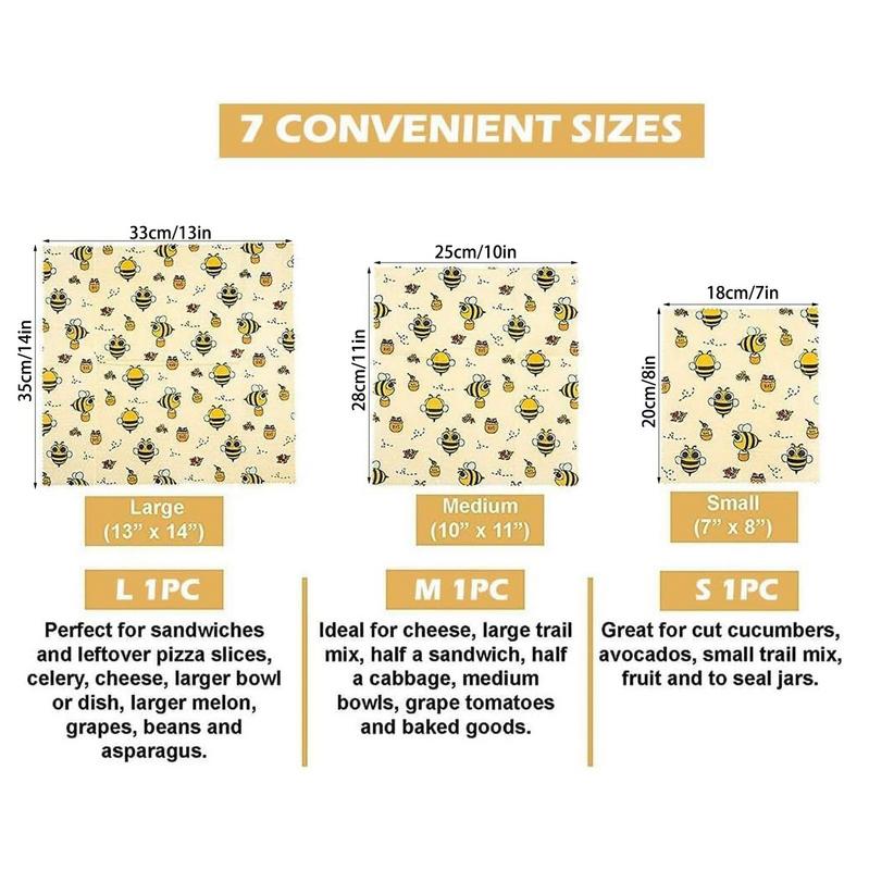 3pcs Reusable Food Fresh Keepi - Beeswax Food Cover ulasan dan harga
