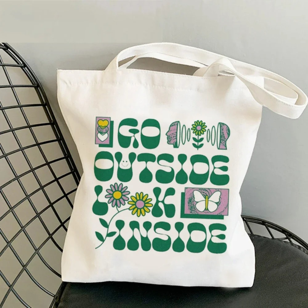 Retro Earth Day Canvas Tote Ba - Sustainable Living Eco Friendly Shopping ulasan dan harga