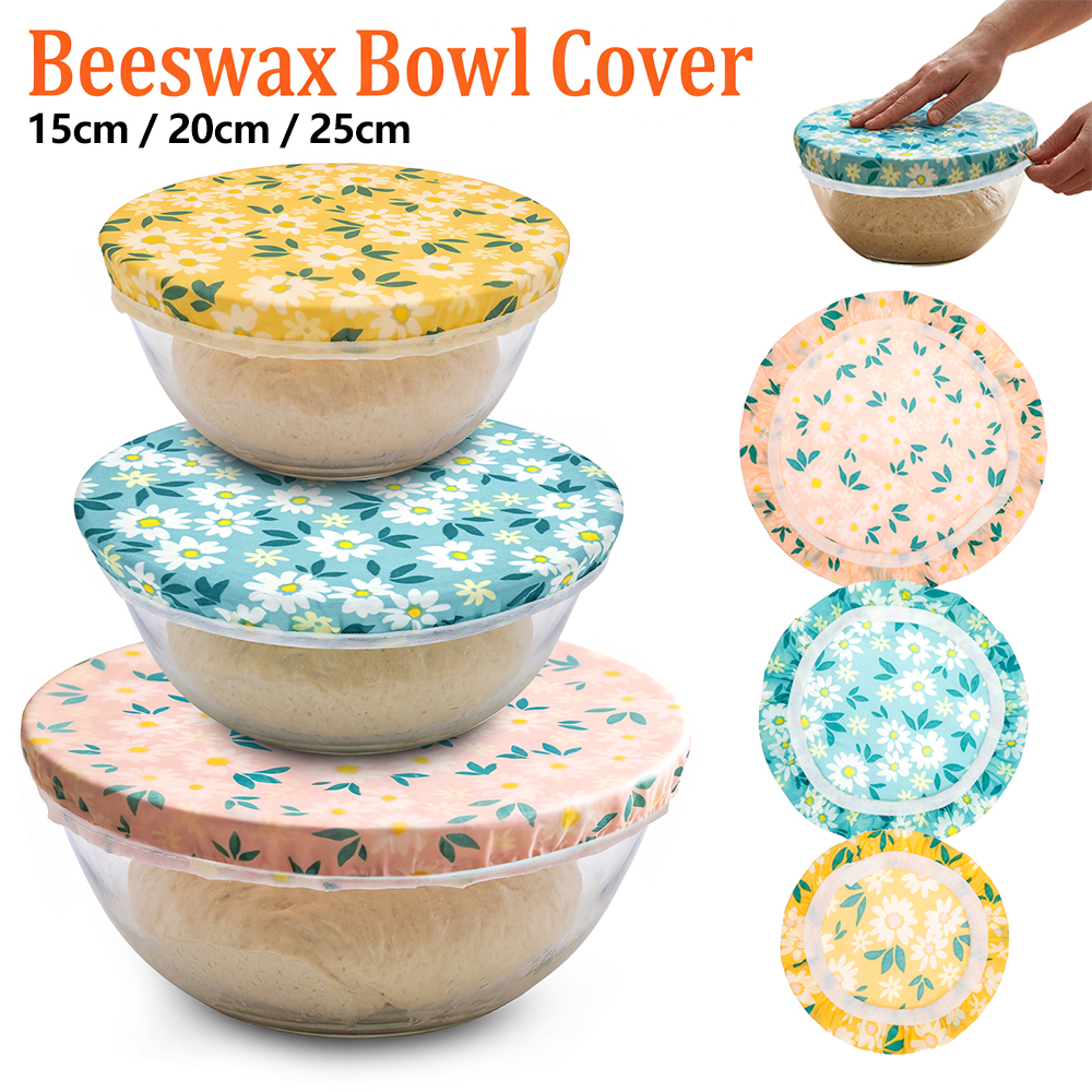3Pcs Beeswax Bowl Cover Reusab - Beeswax Food Cover ulasan dan harga