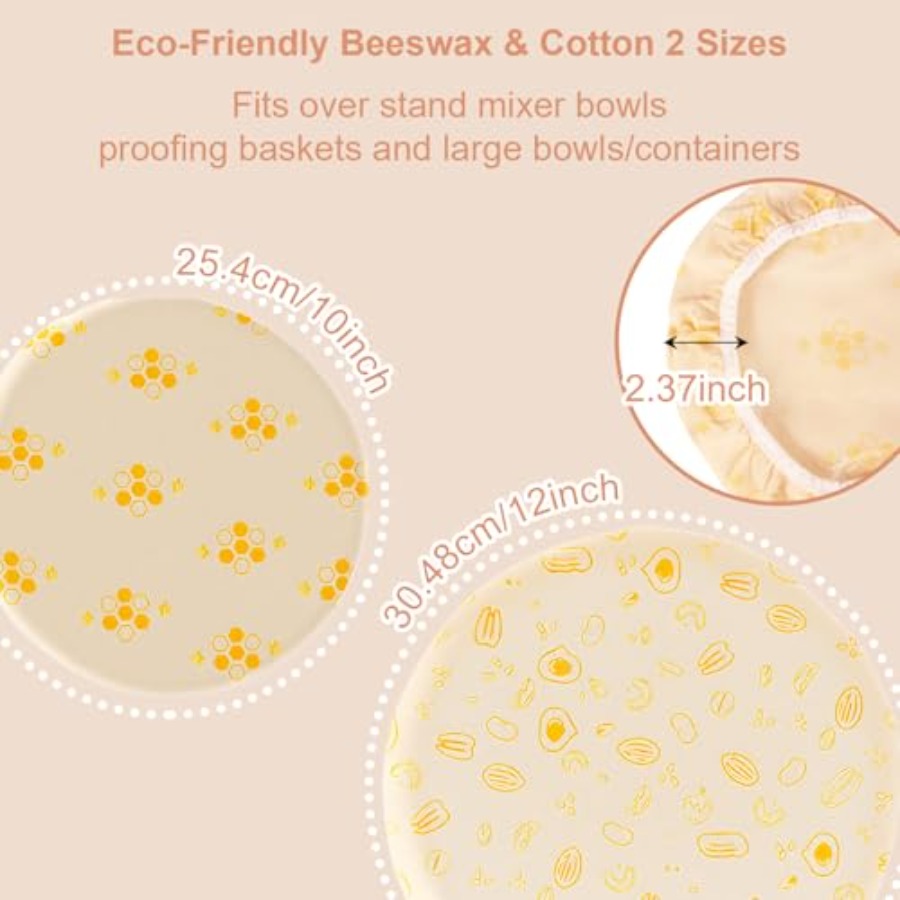 Beeswax Bowl Covers 2-Pack [10 - Beeswax Food Cover ulasan dan harga