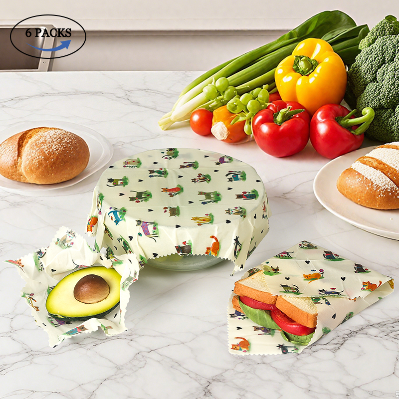 6 Packs (2S. 2M, 2L) reusable  - Beeswax Food Cover ulasan dan harga