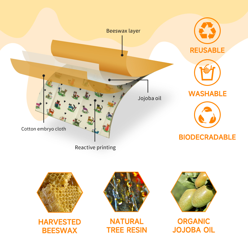 6 Packs (2S. 2M, 2L) reusable  - Beeswax Food Cover ulasan dan harga