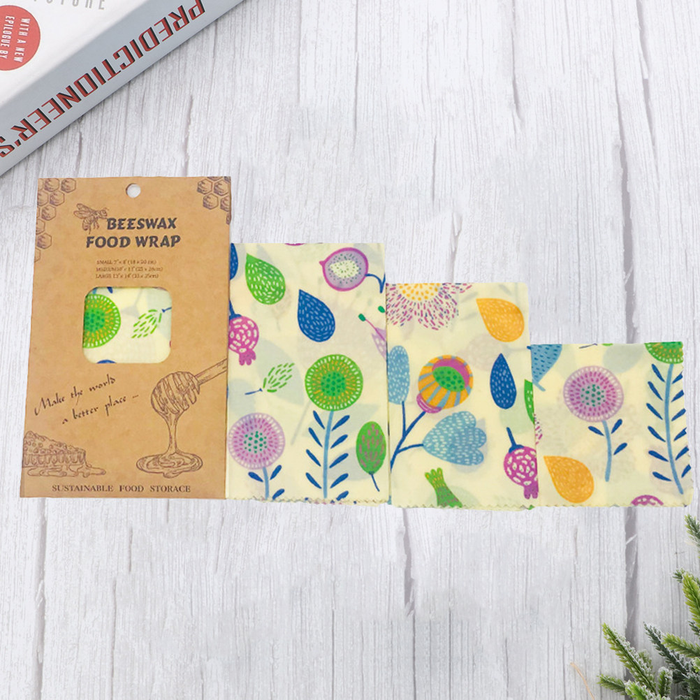 3pcs Beeswax Food Wraps Reusab - Beeswax Food Cover ulasan dan harga