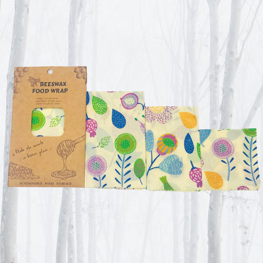 3pcs Beeswax Food Wraps Reusab - Beeswax Food Cover ulasan dan harga