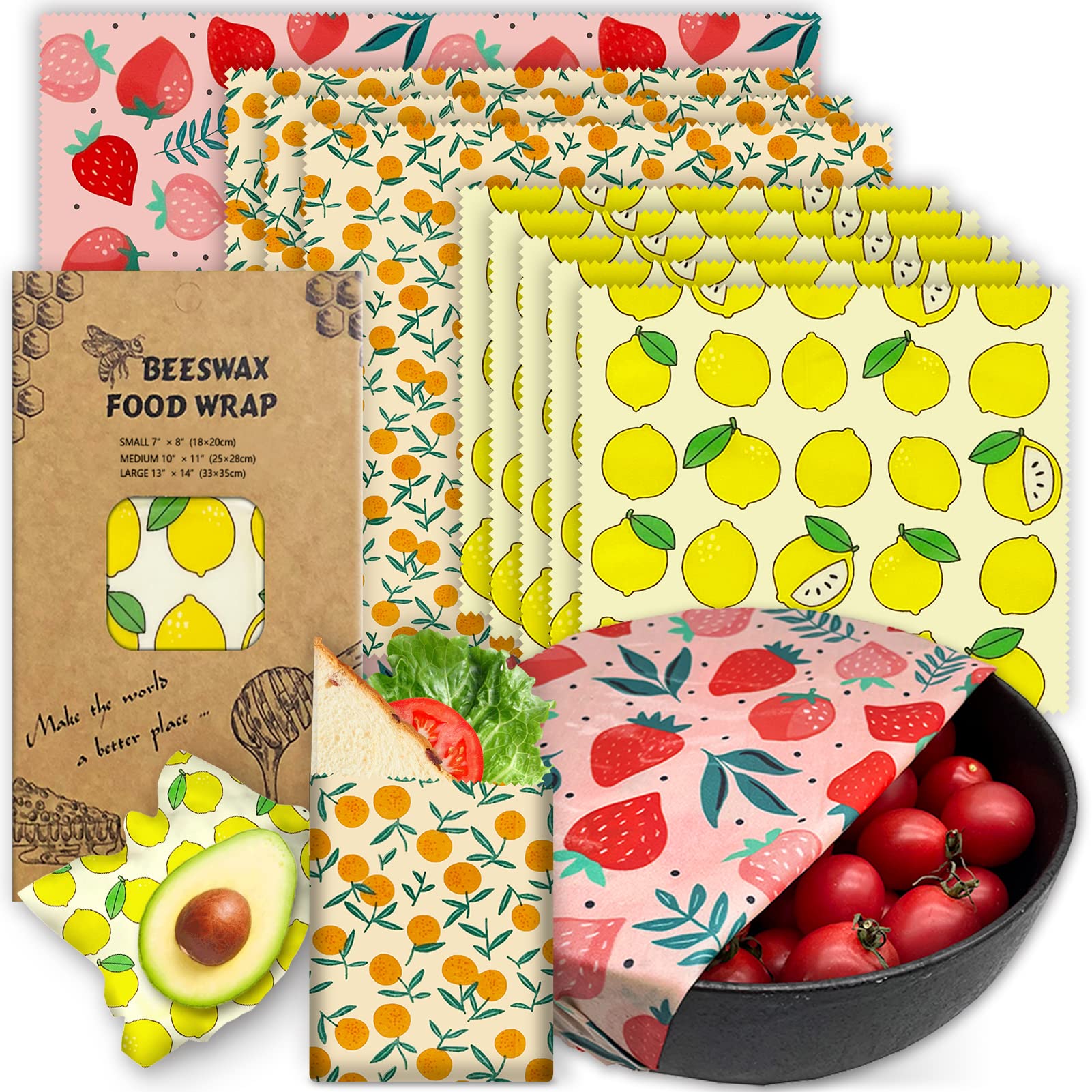 3PC/SET Beeswax Food Wraps Reu - Beeswax Food Cover ulasan dan harga