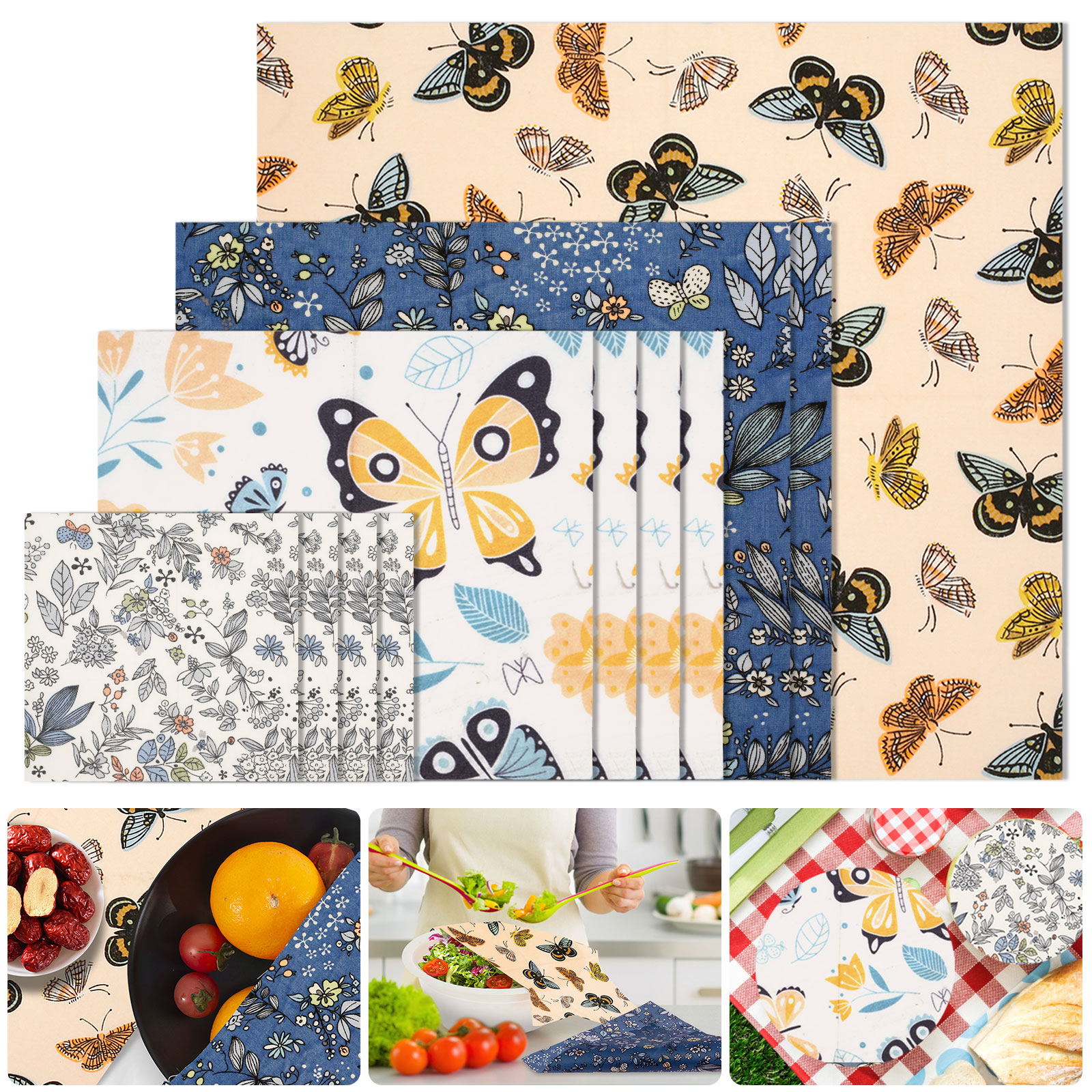 11 Pcs Beeswax Food Wrap Set R - Beeswax Food Cover ulasan dan harga