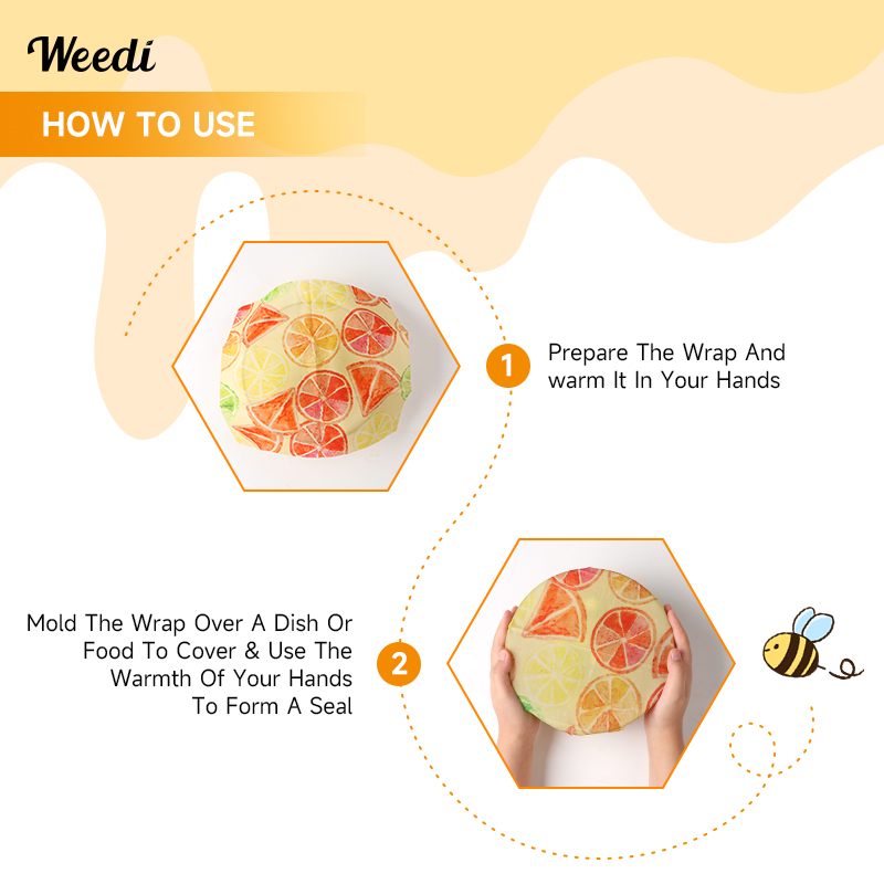 WEEDI 6PCS Plastic-Free Reusab - Beeswax Food Cover ulasan dan harga