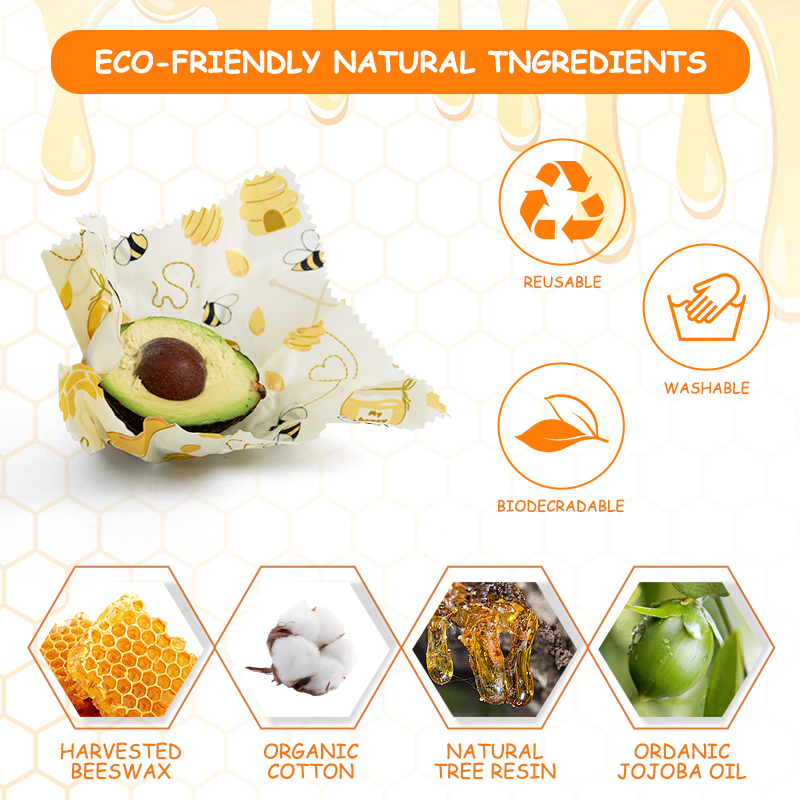 WEEDI 3Pack Reusable Beeswax W - Beeswax Food Cover ulasan dan harga