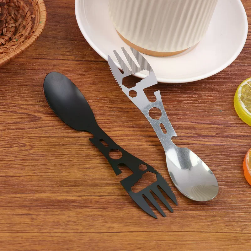 1/5Pcs 10 In 1 Camping Utensil - Bamboo Cutlery Travel ulasan dan harga