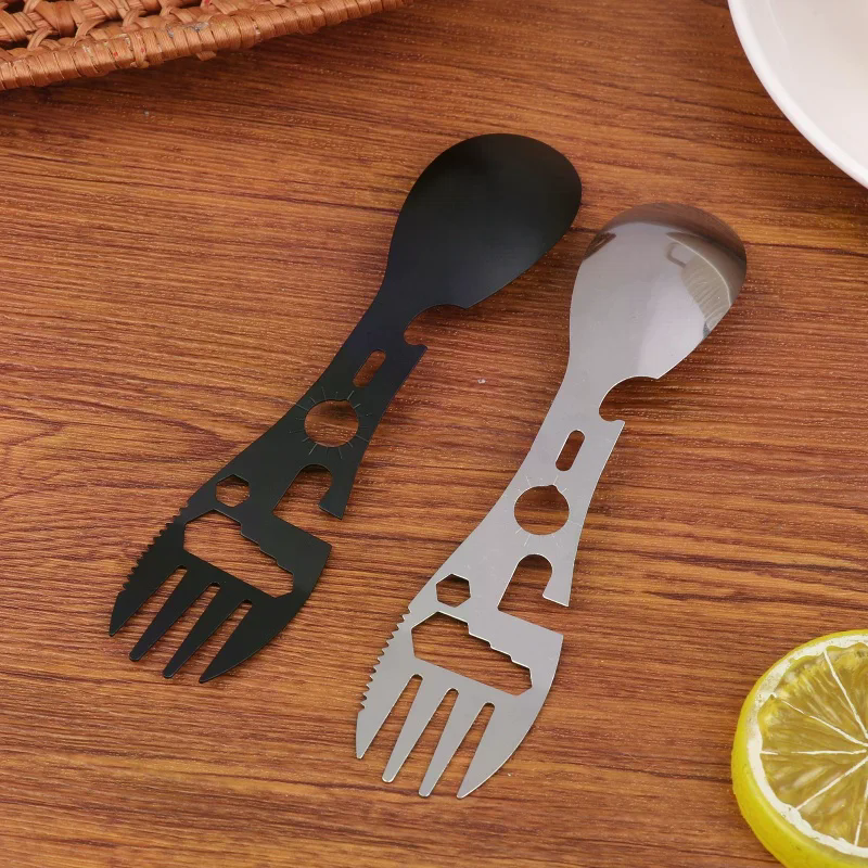 1/5Pcs 10 In 1 Camping Utensil - Bamboo Cutlery Travel ulasan dan harga