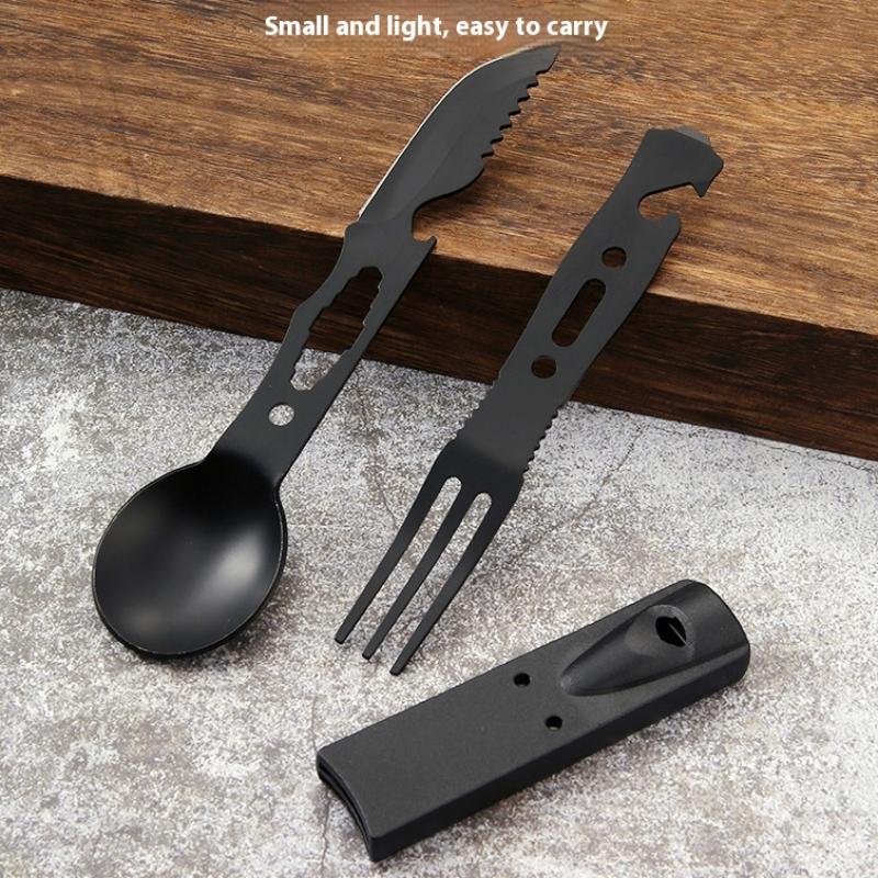 Stainless Steel Camping Tablew - Bamboo Cutlery Travel ulasan dan harga