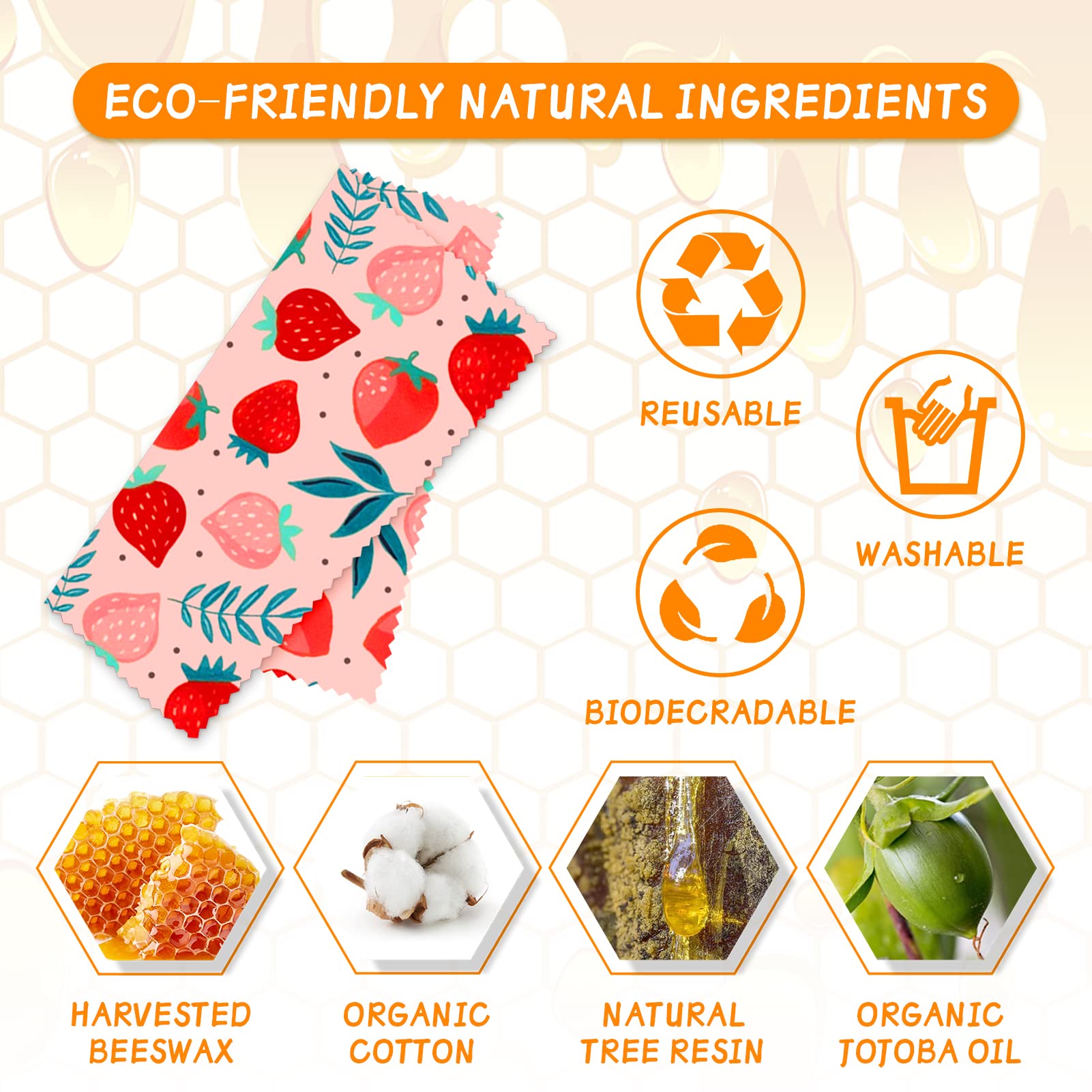 Reusable Beeswax Wrap Eco-Frie - Beeswax Food Cover ulasan dan harga