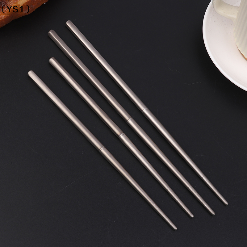 〔YS1〕1Pair Titanium Alloy Chop - Bamboo Cutlery Travel ulasan dan harga